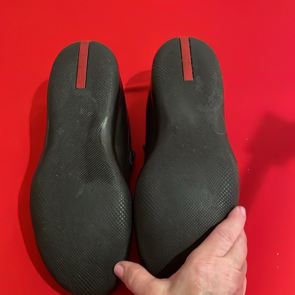 PRADA MENS’ BLACK LEATHER SLIP ON SHOES WITH BUCKLE (6.5) - Picture 13 of 13